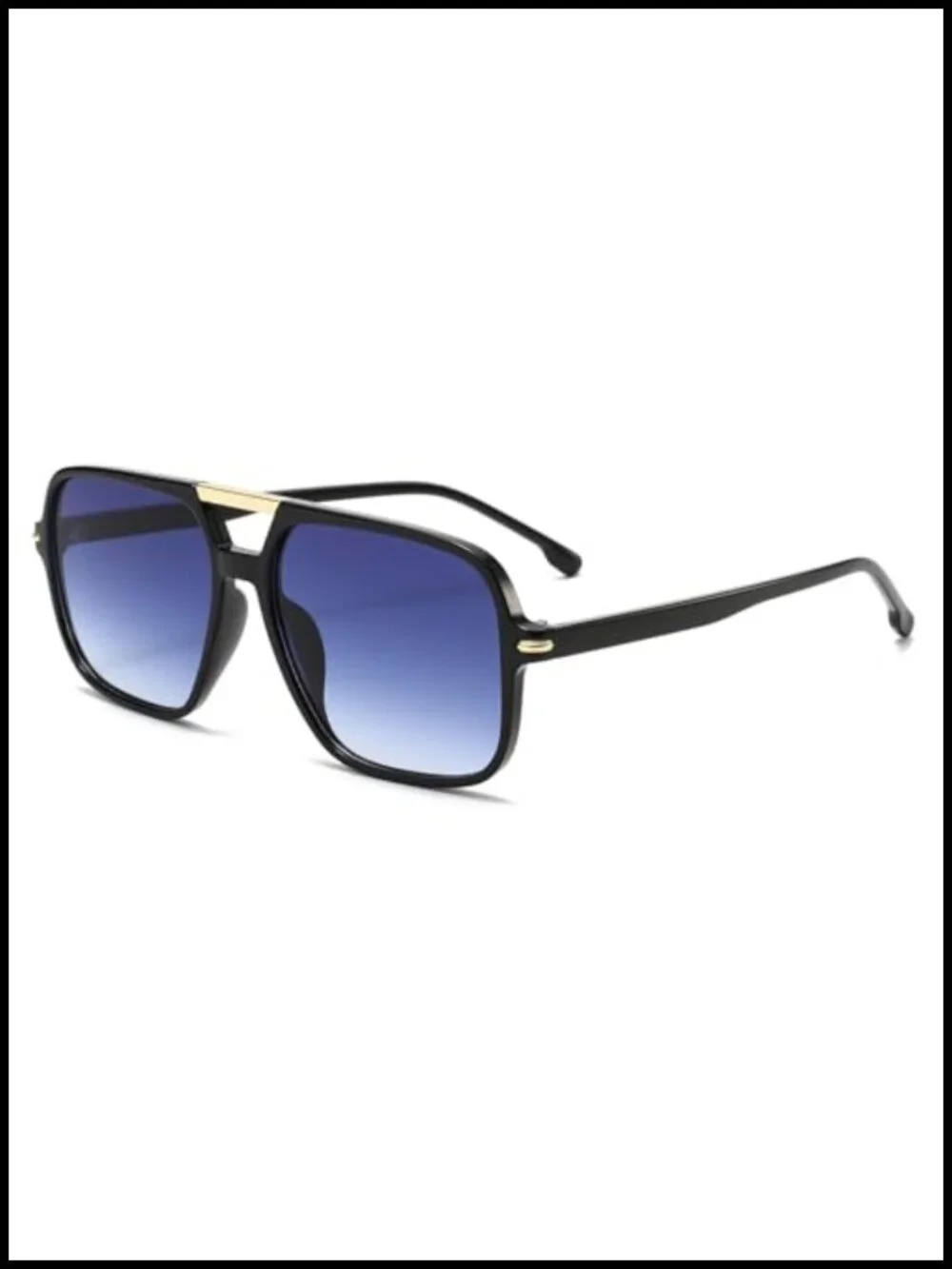 Oversized Double Bridge Pilot Sunglasses UV400 Unisex Retro Square Shades